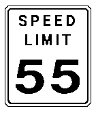 a graphic of 55 mile per hour speed limit sign